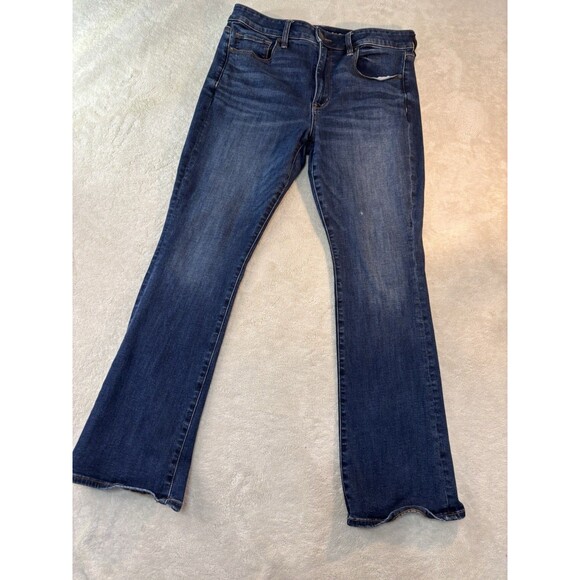 American Eagle Outfitters Women's Jeans, High Rise Skinny Kick Flare 12 Short - Picture 2 of 11